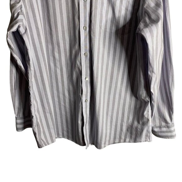 Denver Hayes Men's Lavender Striped Button-Down Slim-Fit Shirt - Picture 3 of 8